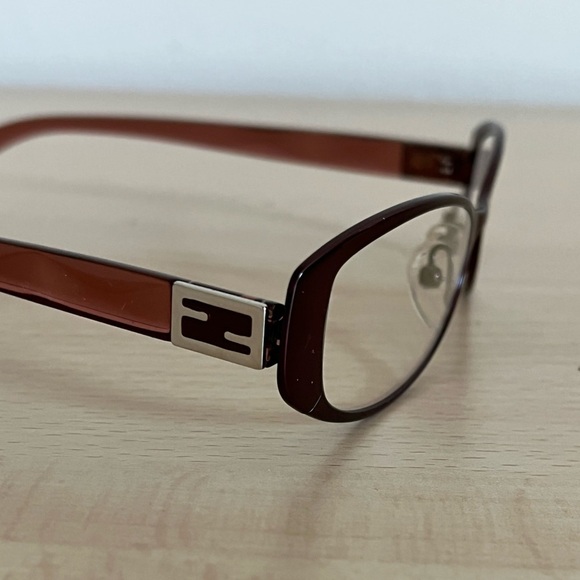 Fendi Accessories - FENDI Readers Cranberry Cat Eye Silver FF Logo Non Prescription Case COA BNWOT